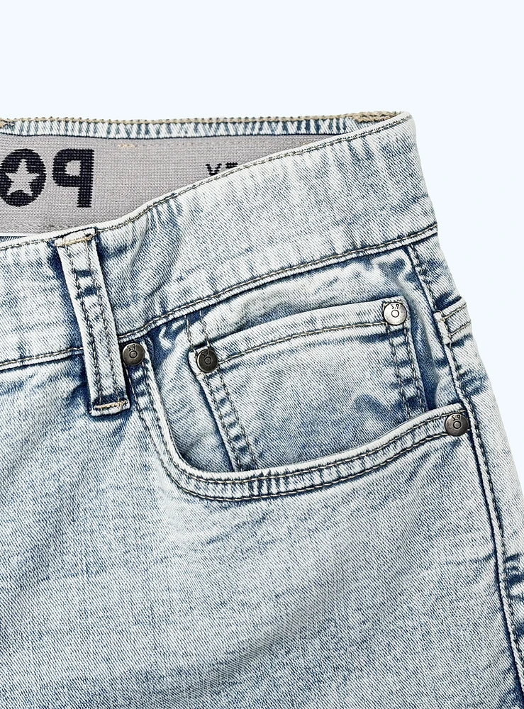 RUSSELL | 12 inch Denim Cargo Bermuda With Pockets