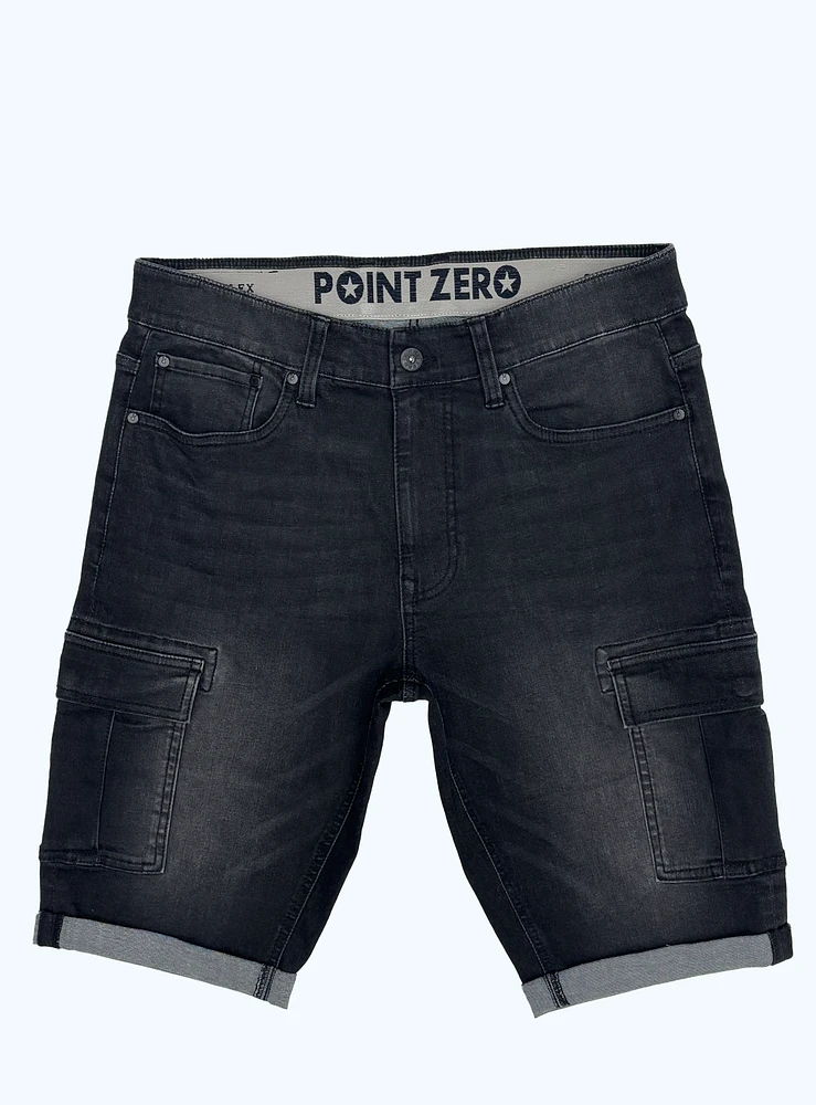 RANDY | Rolled Denim Cargo Bermuda
