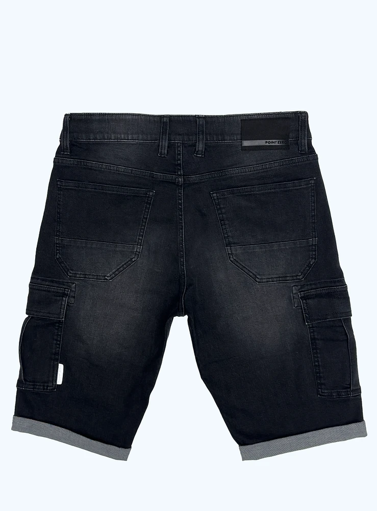 RANDY | Rolled Denim Cargo Bermuda