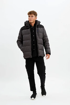 CARLYLE | Textured Heather Puffer Jacket