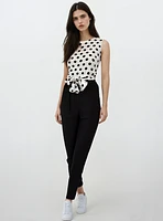 DARCY | Polka Dot Jumpsuit With Belt