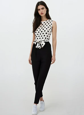 DARCY | Polka Dot Jumpsuit With Belt