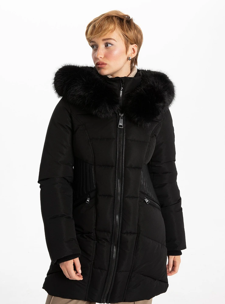 ADALHEIDI | Long Parka with fur hood