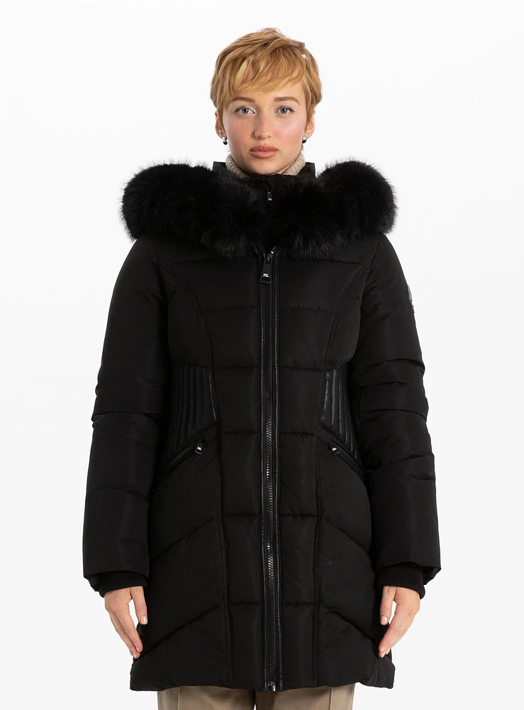 ADALHEIDI | Long Parka with fur hood