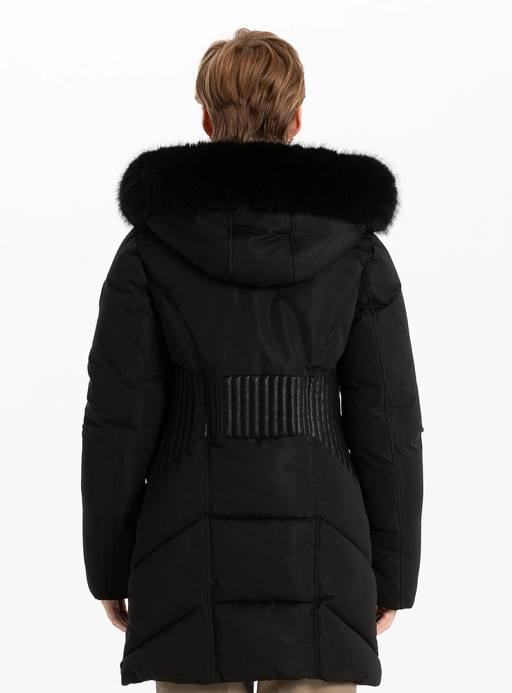 ADALHEIDI | Long Parka with fur hood