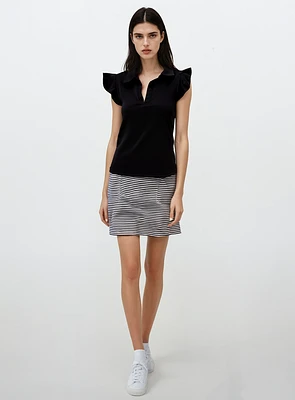 ISABEL | Drawstring Waist Knit Striped Skort