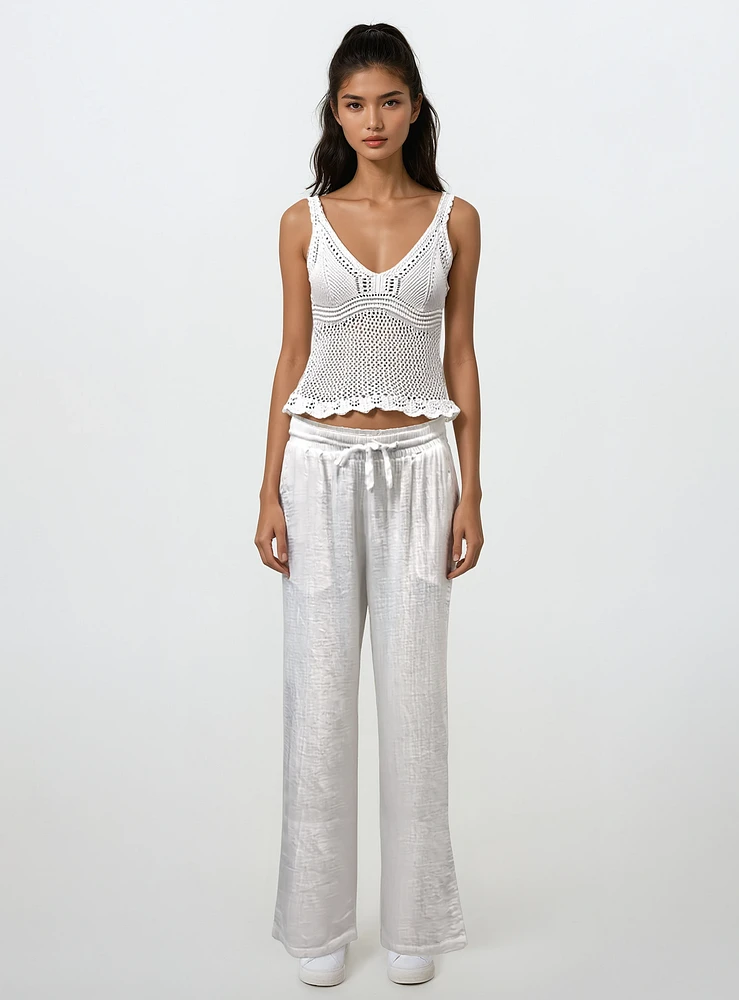 KELLY | Flowy Pants With Elastic Waistband