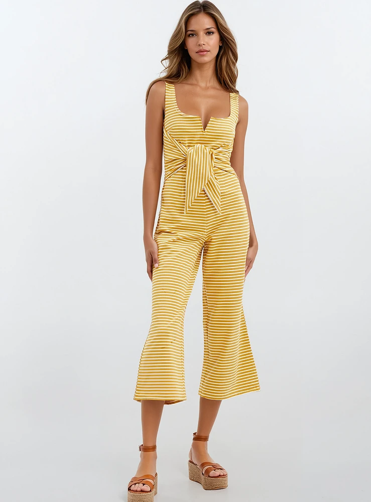 NADINE | Striped Terry Jumpsuit