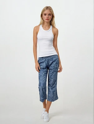 CARLY | Capri Elastic Waist Pants