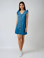 STELLA | Sleeveless Button Dress
