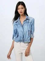 SALLY | Denim Drawstring Jacket