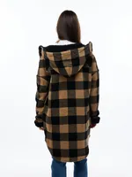 Abbe Hooded Buffalo Plaid Shacket