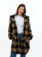 Abbe Hooded Buffalo Plaid Shacket