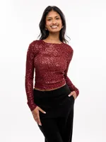 Mirror Ball Long Sleeve Top