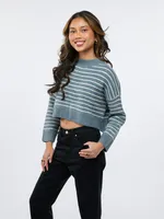 Cozy Stripe Crew Sweater