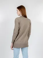 ¾ Length Ribbed Juniper Cardigan