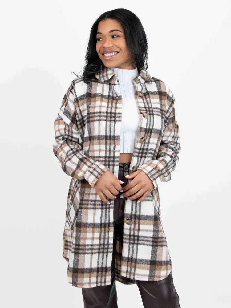 Brittney Brush Plaid Shacket