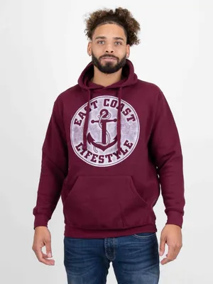 East Coast Lifestyle Vintage Anchor Hoodie