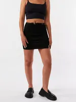 Suede Skirt With Belt
