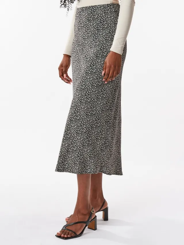 JACQUARD MIDI SKIRT ZW COLLECTION - Sand