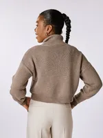 Easy Cropped Turtleneck Sweater