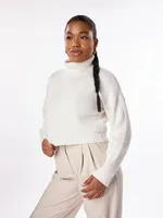 Easy Cropped Turtleneck Sweater