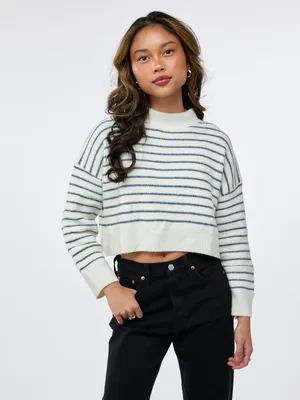 Cozy Stripe Crew Sweater