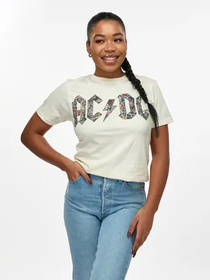 Floral ACDC Tee