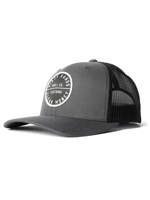 Troll Co. Charcoal 360 Dirty Hands Clean Money Curved Brim Hat