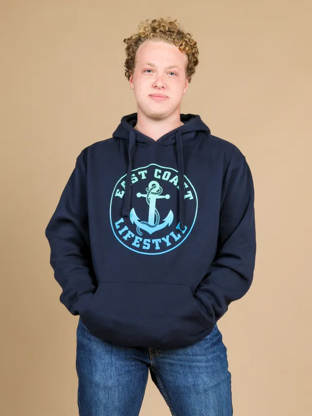 Navy and Green Logo Performance Hooded Tee - Sapo Guapo Fishing Company