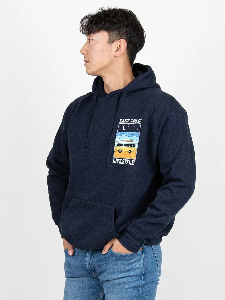 Pseudio East Coast Lifestyle Surf Van Poster Hoodie