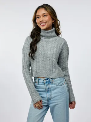 Cable Turtleneck Sweater