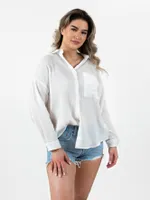 Gauze Long Sleeve Button Up