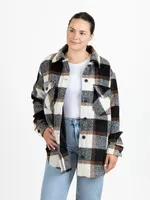 Jessica Brushed Plaid Shacket