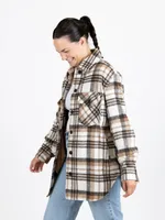 Jessica Brushed Plaid Shacket