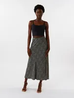 Mixed Midi Floral Skirt