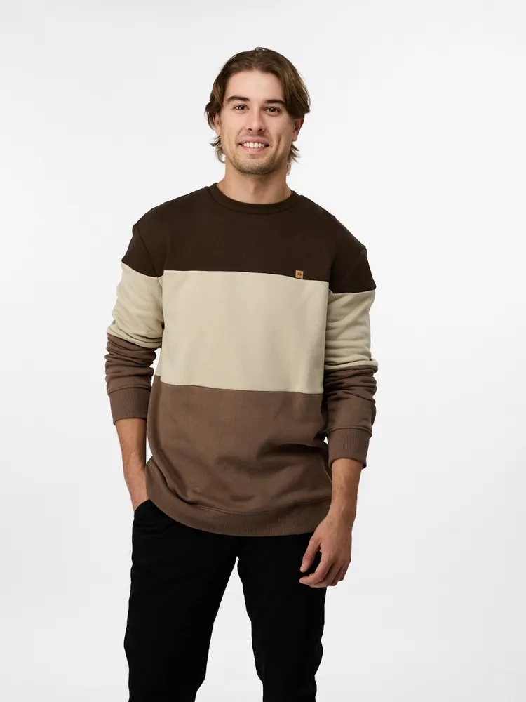 Ten Tree Blocked Classic Crew Sweatshirt