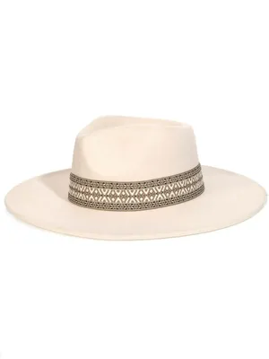 Wide Brim Hat with Boho Band