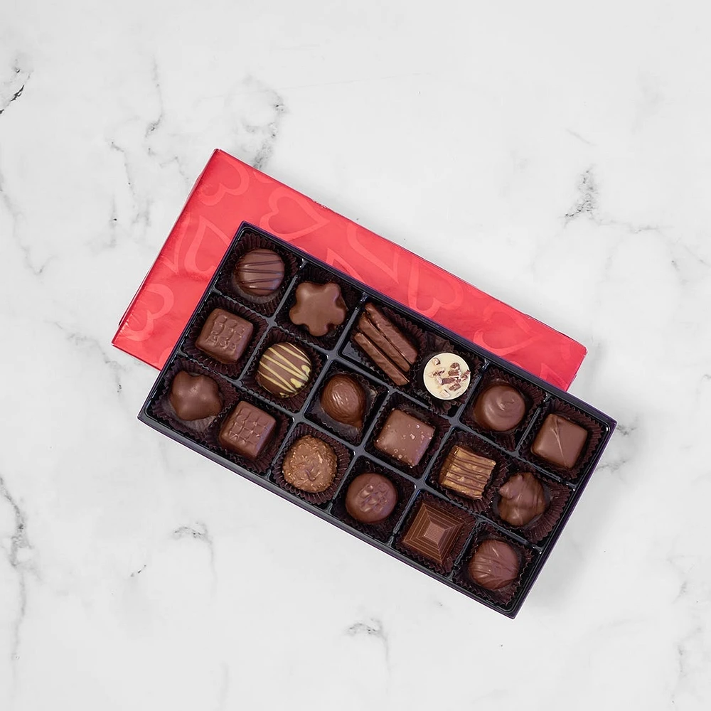 Milk Chocolate Favourites Gift Box, Red Gift Wrap