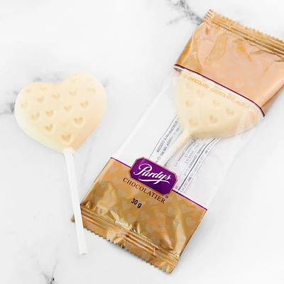 White Chocolate Heart Lolly, 30 g