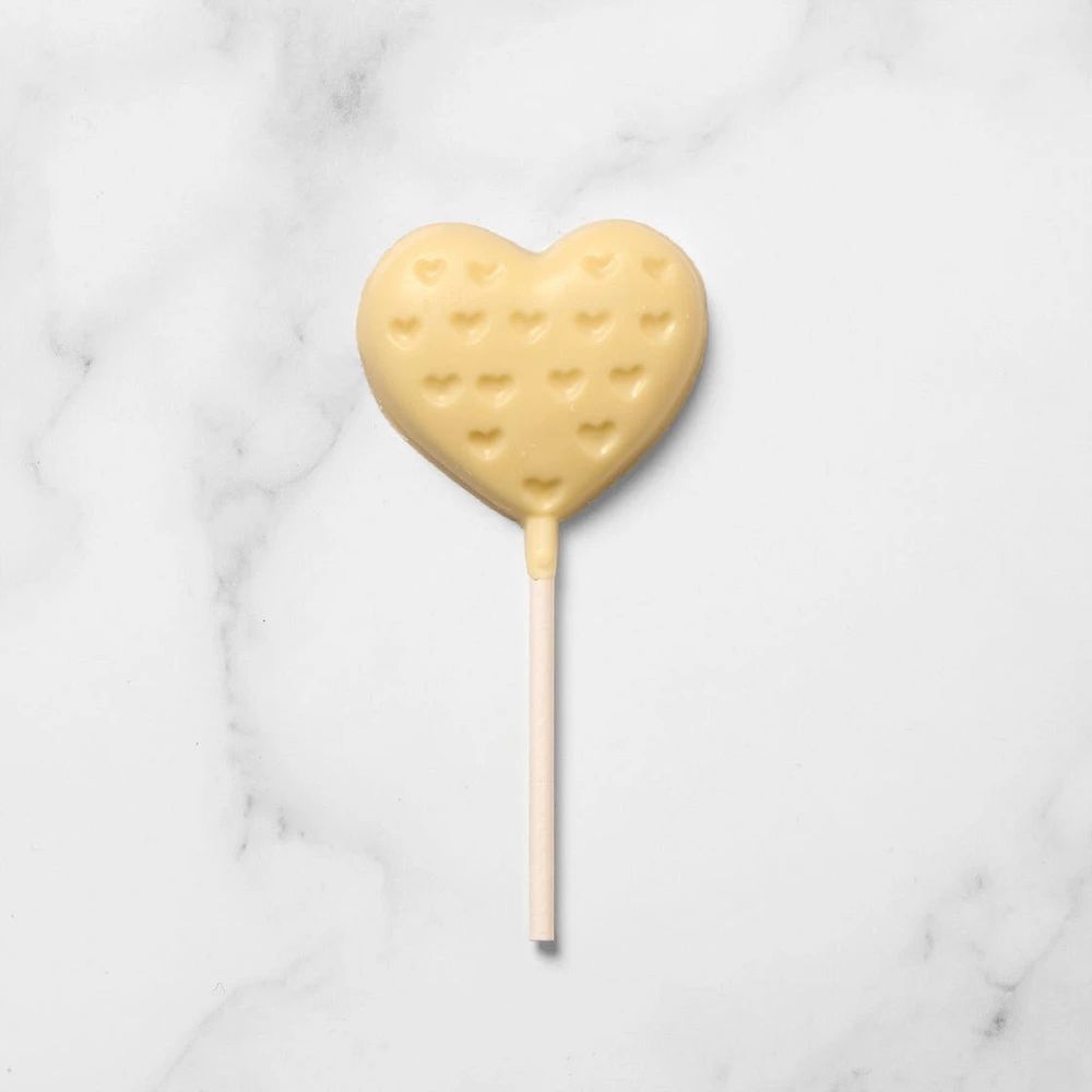 White Chocolate Heart Lolly, 30 g