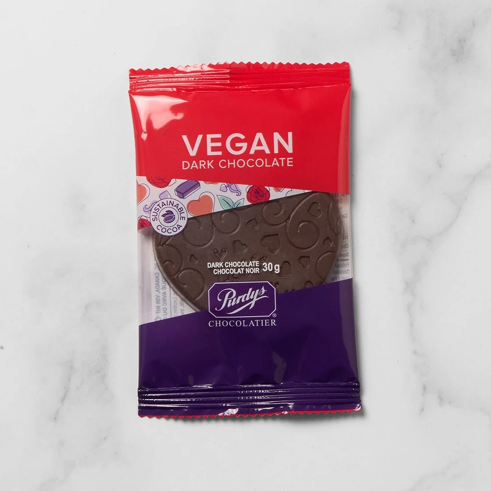 Vegan Dark Chocolate Heart, 30 g