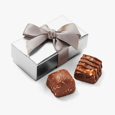 Assorted Chocolate Silver Favour, Silver Ribbon