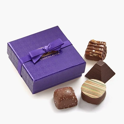 Assorted Chocolate Purple Favour, Purple Band, 4 pc