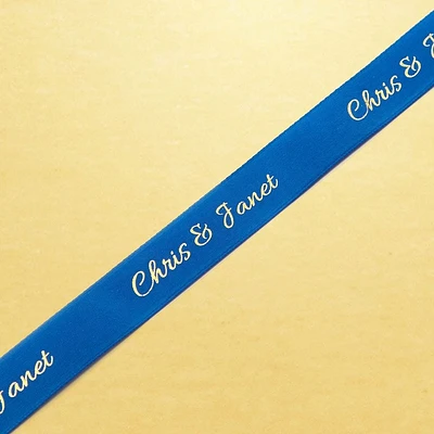 Assorted Chocolate Gold Favour, Personalized Royal Blue Ribbon, 4 pc