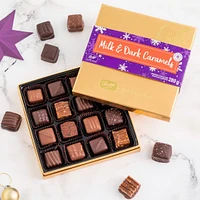 Milk & Dark Chocolate Caramels, 16 pc