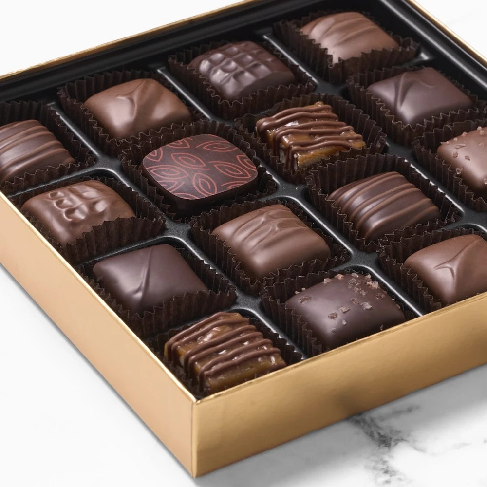 Milk & Dark Chocolate Caramels, 16 pc