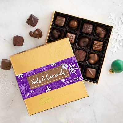 Milk & Dark Chocolate Nuts & Caramels, 215 g