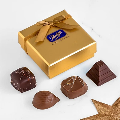 Assorted Chocolate Gold Favour, Gold Band, 4 pc