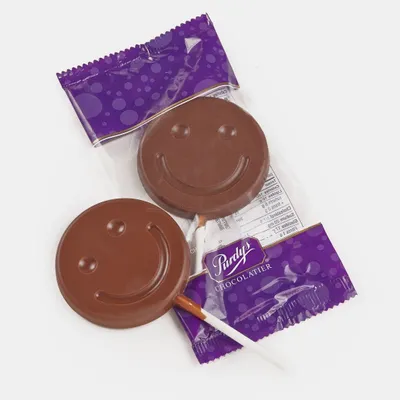 Milk Chocolate Smiley Lolly, 30 g